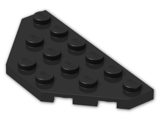 LEGO® Brick: Plate 3 x 6 without Corners 2419 | Color: Black
