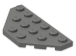 LEGO® Brick: Plate 3 x 6 without Corners 2419 | Color: Dark Grey