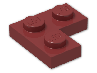LEGO® Brick: Plate 2 x 2 Corner 2420 | Color: New Dark Red
