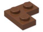LEGO® Brick: Plate 2 x 2 Corner 2420 | Color: Reddish Brown