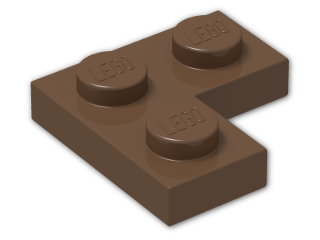 LEGO® Brick: Plate 2 x 2 Corner 2420 | Color: Brown