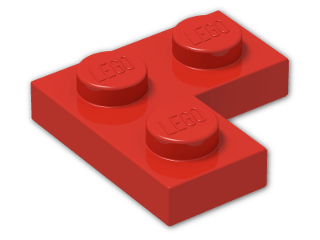 LEGO® Brick: Plate 2 x 2 Corner 2420 | Color: Bright Red