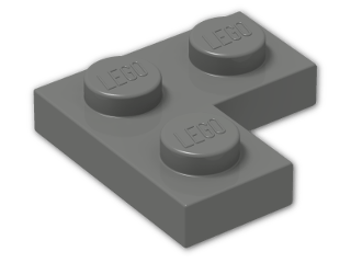 LEGO® Brick: Plate 2 x 2 Corner 2420 | Color: Dark Grey