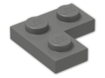 LEGO® Brick: Plate 2 x 2 Corner 2420 | Color: Dark Grey