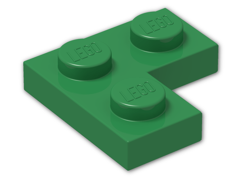 Plate 2 x 2 Corner GREEN  2420 4 LEGO Parts~