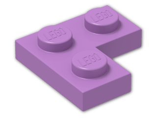 LEGO® Brick: Plate 2 x 2 Corner 2420 | Color: Medium Lavender