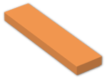 LEGO® Brick: Tile 1 x 4 with Groove 2431 | Color: Bright Orange