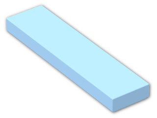 LEGO® Brick: Tile 1 x 4 with Groove 2431 | Color: Pastel Blue