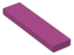 LEGO® Brick: Tile 1 x 4 with Groove 2431 | Color: Bright Reddish Violet
