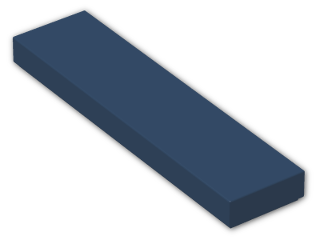 LEGO® Brick: Tile 1 x 4 with Groove 2431 | Color: Earth Blue