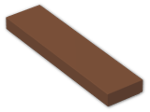 LEGO® Brick: Tile 1 x 4 with Groove 2431 | Color: Reddish Brown