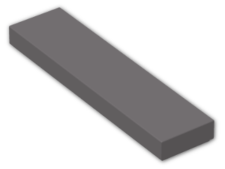 LEGO® Brick: Tile 1 x 4 with Groove 2431 | Color: Dark Stone Grey