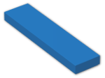 LEGO® Brick: Tile 1 x 4 with Groove 2431 | Color: Bright Blue