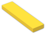 LEGO® Brick: Tile 1 x 4 with Groove 2431 | Color: Bright Yellow