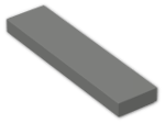 LEGO® Brick: Tile 1 x 4 with Groove 2431 | Color: Dark Grey