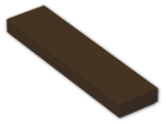 LEGO® Brick: Tile 1 x 4 with Groove 2431 | Color: Dark Brown