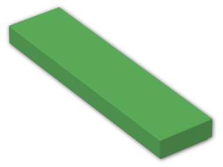 LEGO® Brick: Tile 1 x 4 with Groove 2431 | Color: Bright Green