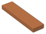 LEGO® Brick: Tile 1 x 4 with Groove 2431 | Color: Dark Orange