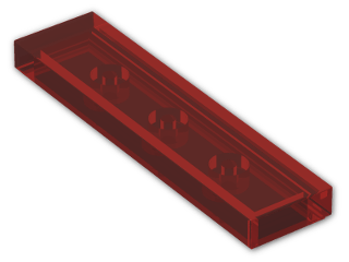 LEGO® Stein: Tile 1 x 4 with Groove 2431 | Farbe: Transparent Red