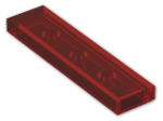 LEGO® Stein: Tile 1 x 4 with Groove 2431 | Farbe: Transparent Red
