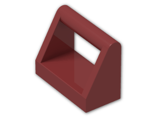 LEGO® Brick: Tile 1 x 2 with Handle 2432 | Color: New Dark Red