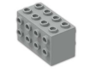 LEGO® Brick: Brick 2 x 4 x 2 with Studs on Sides 2434 | Color: Grey