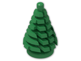 LEGO® Stein: Plant Tree Pyramidal 3 x 3 x 4 2435 | Farbe: Dark Green