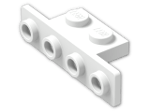 LEGO® Brick: Bracket 1 x 2 - 1 x 4 with Rounded Corners 2436b | Color: White