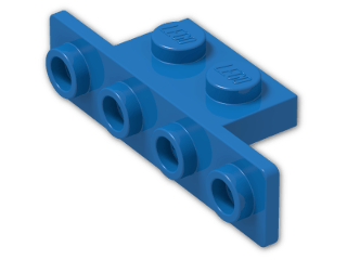 LEGO® Stein: Bracket 1 x 2 - 1 x 4 with Rounded Corners 2436b | Farbe: Bright Blue