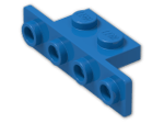 LEGO® Stein: Bracket 1 x 2 - 1 x 4 with Rounded Corners 2436b | Farbe: Bright Blue