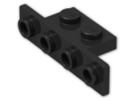 LEGO® Brick: Bracket 1 x 2 - 1 x 4 with Rounded Corners 2436b | Color: Black