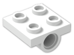 LEGO® Stein: Plate 2 x 2 with Hole and Split Underside Ribs 2444 | Farbe: White