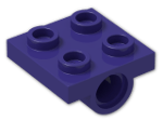 LEGO® Brick: Plate 2 x 2 with Hole and Split Underside Ribs 2444 | Color: Medium Lilac