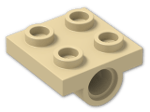 LEGO® Brick: Plate 2 x 2 with Hole and Split Underside Ribs 2444 | Color: Brick Yellow