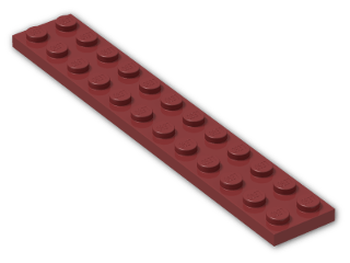 LEGO® Brick: Plate 2 x 12 2445 | Color: New Dark Red