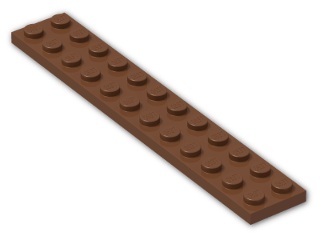 LEGO® Brick: Plate 2 x 12 2445 | Color: Reddish Brown