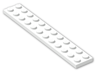 LEGO® Brick: Plate 2 x 12 2445 | Color: White