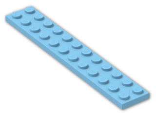 LEGO® Brick: Plate 2 x 12 2445 | Color: Dove Blue