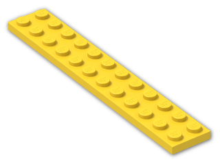 LEGO® Brick: Plate 2 x 12 2445 | Color: Bright Yellow