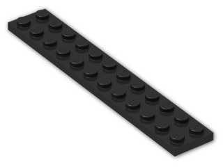 LEGO® Stein: Plate 2 x 12 2445 | Farbe: Black