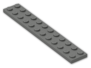 LEGO® Stein: Plate 2 x 12 2445 | Farbe: Dark Grey
