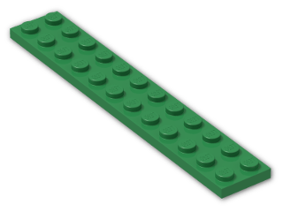 LEGO® Brick: Plate 2 x 12 2445 | Color: Dark Green