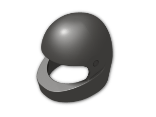 LEGO® Stein: Minifig Helmet Modern 2446 | Farbe: Metallic Dark Grey