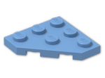LEGO® Stein: Plate 3 x 3 without Corner 2450 | Farbe: Medium Blue