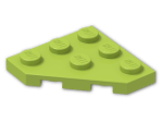 LEGO® Stein: Plate 3 x 3 without Corner 2450 | Farbe: Bright Yellowish Green