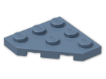 LEGO® Brick: Plate 3 x 3 without Corner 2450 | Color: Sand Blue
