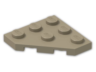 LEGO® Stein: Plate 3 x 3 without Corner 2450 | Farbe: Sand Yellow