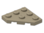 LEGO® Brick: Plate 3 x 3 without Corner 2450 | Color: Sand Yellow