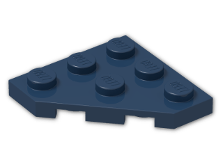 LEGO® Brick: Plate 3 x 3 without Corner 2450 | Color: Earth Blue