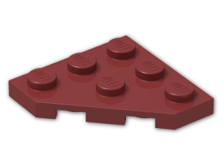 LEGO® Brick: Plate 3 x 3 without Corner 2450 | Color: New Dark Red